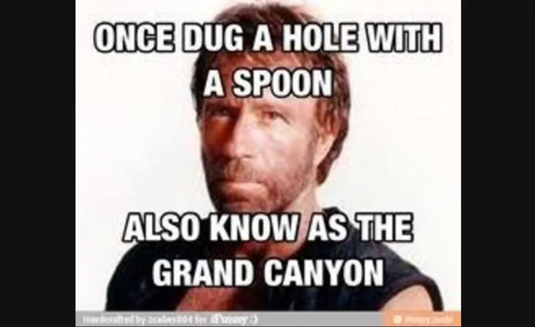 Chuck Norris eats bones Image