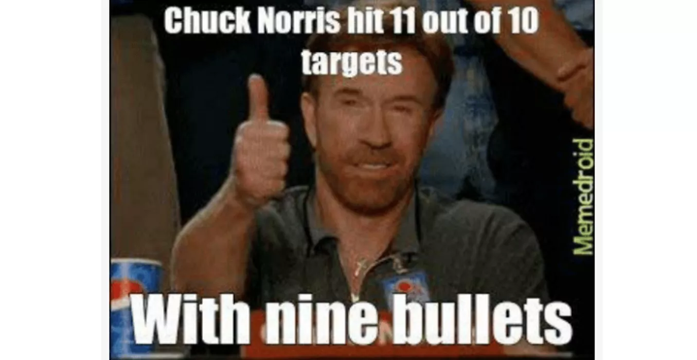 Chuck Norris hit 11 out of 10 Image
