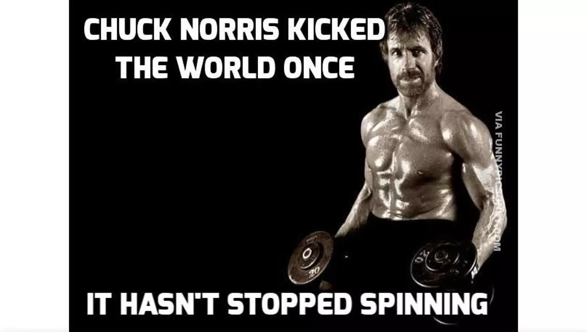 Chuck Norris rotates the earth Image