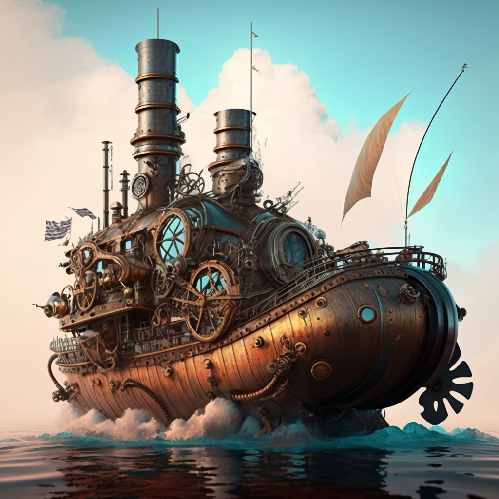 Steampunk Ship Image